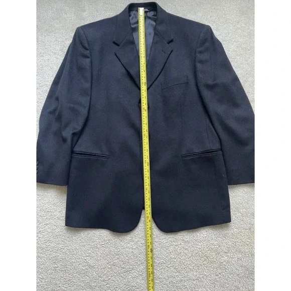 Today'sMan Pure Cashmere Blazer Made In Italy R44 Inch Deep Navy - Picture 5 of 16